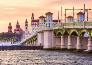 View of the Lion's Gate Bridge in St. Augustine.